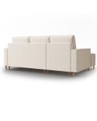 Canapé d'angle Gauche Convertible avec Coffre Cartadera bouclé 4 Places beige - 225x147x90 cm