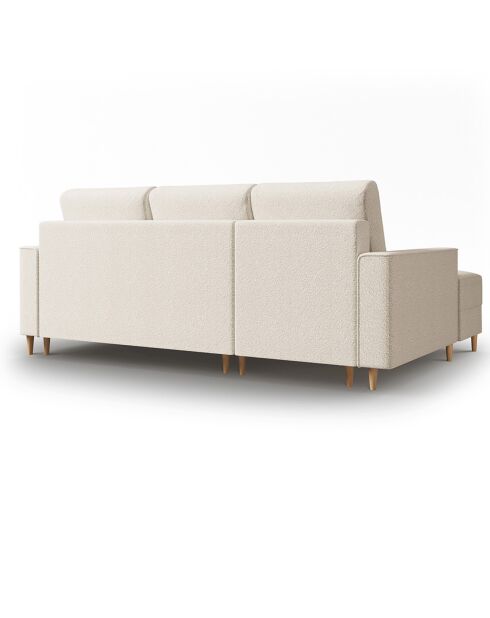 Canapé d'angle Gauche Convertible avec Coffre Cartadera bouclé 4 Places beige - 225x147x90 cm