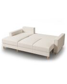 Canapé d'angle Gauche Convertible avec Coffre Cartadera bouclé 4 Places beige - 225x147x90 cm