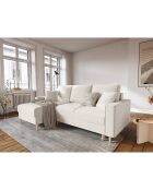 Canapé d'angle Gauche Convertible avec Coffre Cartadera bouclé 4 Places beige - 225x147x90 cm