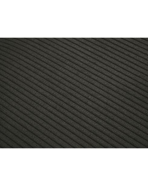 Canapé Convertible avec Coffre Cartadera Velours côtelé 3 Places noir - 222x100x92 cm