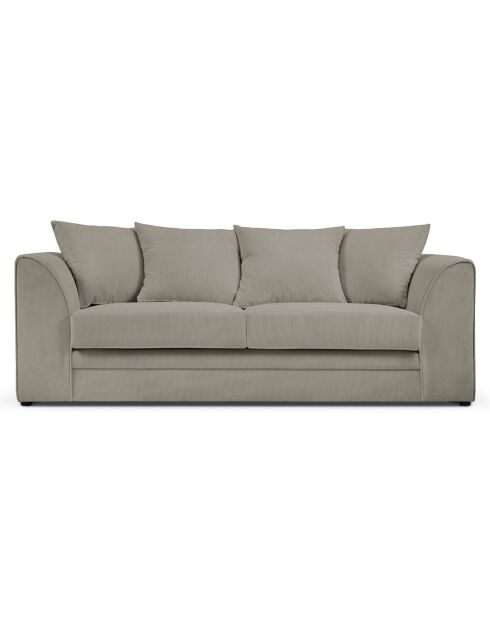 Canapé Quince Velours côtelé 3 Places gris clair - 182x92x80 cm