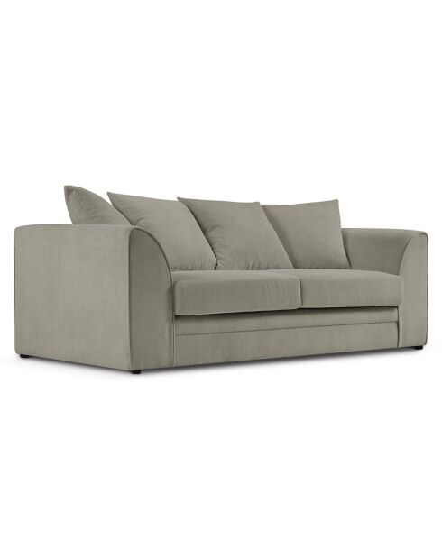 Canapé Quince Velours côtelé 3 Places gris clair - 182x92x80 cm