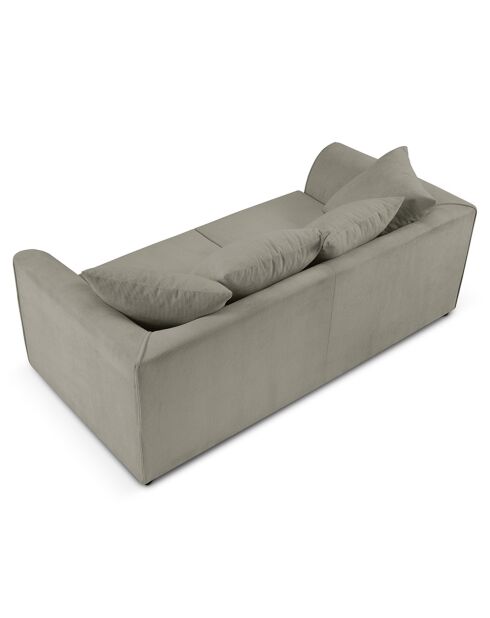 Canapé Quince Velours côtelé 3 Places gris clair - 182x92x80 cm