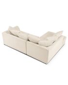 Canapé d'angle Gauche Quince Velours côtelé 4 Places beige clair - 221x171x80 cm