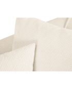 Canapé d'angle Gauche Quince Velours côtelé 4 Places beige clair - 221x171x80 cm