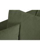 Canapé d'angle Gauche Quince Velours côtelé 4 Places vert - 221x171x80 cm