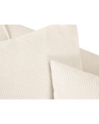 Canapé d'angle Droit Quince Velours côtelé 4 Places beige clair - 221x171x80 cm