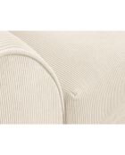 Canapé d'angle Droit Quince Velours côtelé 4 Places beige clair - 221x171x80 cm