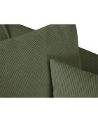 Canapé d'angle Droit Quince Velours côtelé 4 Places vert - 221x171x80 cm