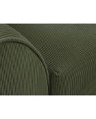 Canapé d'angle Droit Quince Velours côtelé 4 Places vert - 221x171x80 cm