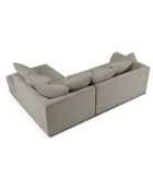 Canapé d'angle Droit Quince Velours côtelé 4 Places gris clair - 221x171x80 cm