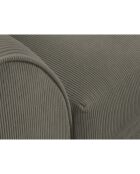 Canapé d'angle Droit Quince Velours côtelé 4 Places gris clair - 221x171x80 cm