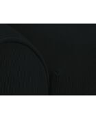 Canapé d'angle Droit Quince Velours côtelé 4 Places noir - 221x171x80 cm