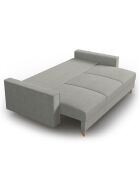 Canapé Convertible avec Coffre Cartadera Velours côtelé 3 Places gris clair - 222x100x92 cm