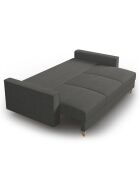 Canapé Convertible avec Coffre Cartadera Velours côtelé 3 Places gris - 222x100x92 cm