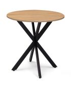 Table Repas Ronde Pieds Spider bois/noir - 80x80x75 cm