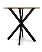 Table Repas Ronde Pieds Spider bois/noir - 80x80x75 cm