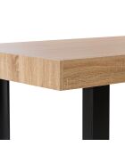 Table Repas Brixton bois/noir - 160x90x78 cm