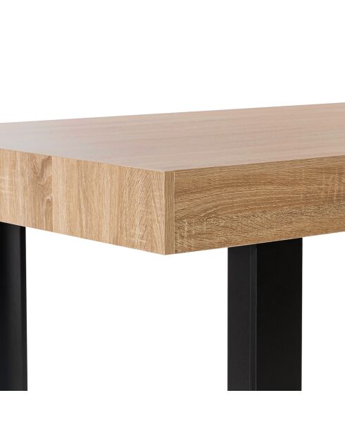 Table Repas Brixton bois/noir - 160x90x78 cm