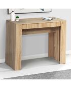 Console Extensible Nora bois - 235x90x75 cm