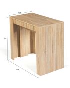 Console Extensible Nora bois - 235x90x75 cm