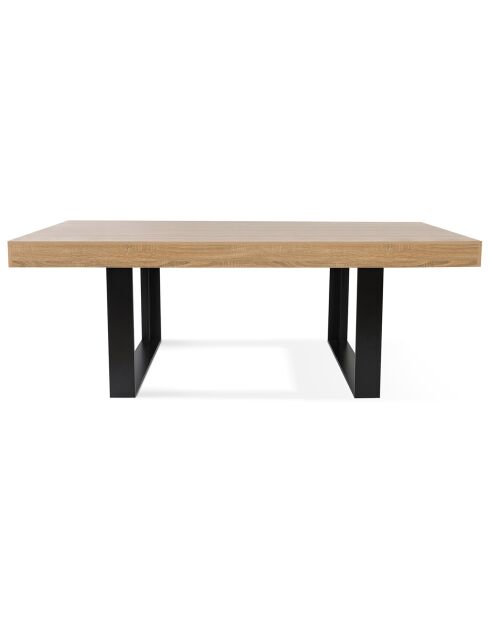 Table Repas Brixton bois/noir - 225x90x78 cm