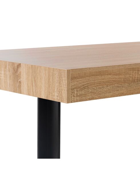 Table Repas Brixton bois/noir - 225x90x78 cm