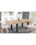 Table Repas Brixton bois/noir - 225x90x78 cm