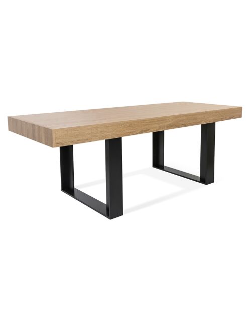 Table Repas Brixton bois/noir - 225x90x78 cm