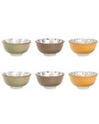 6 Petits bols en Porcelaine Sasebo  gris - 350ml