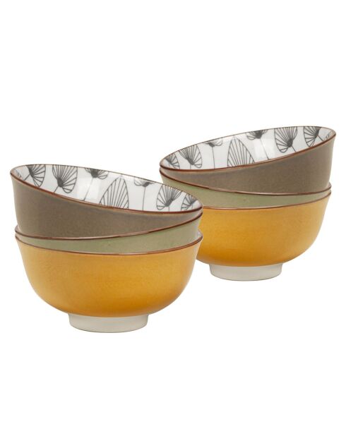 6 Petits bols en Porcelaine Sasebo gris - 350ml