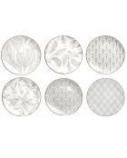 Sasebo Tafelset aus grauem Porzellan, 18-teilig