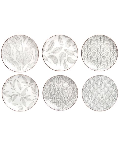 Sasebo Tafelset aus grauem Porzellan, 18-teilig