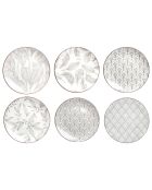 Sasebo Tafelset aus grauem Porzellan, 18-teilig