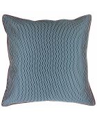 Parure housse de couette 100% Percale de Coton Lilibert bleu/blanc