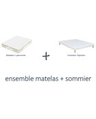 Amerigo matras + boxspringset wit - 140x190 cm