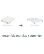 Amerigo matras + boxspringset wit - 140x200 cm