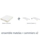 Set materassi Amerigo White + 2 reti letto - 180x200 cm