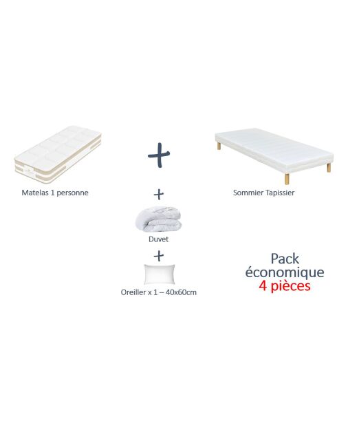 Amerigo Schlafbereiter Rucksack, 90 x 190 cm, Weiß