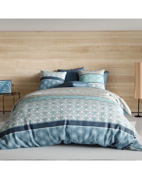 Parure housse de couette Zircon bleue