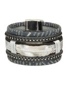 Brazalete Nativo plateado/gris