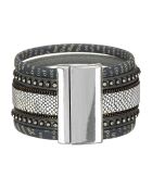 Brazalete Nativo plateado/gris
