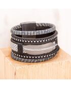 Brazalete Nativo plateado/gris