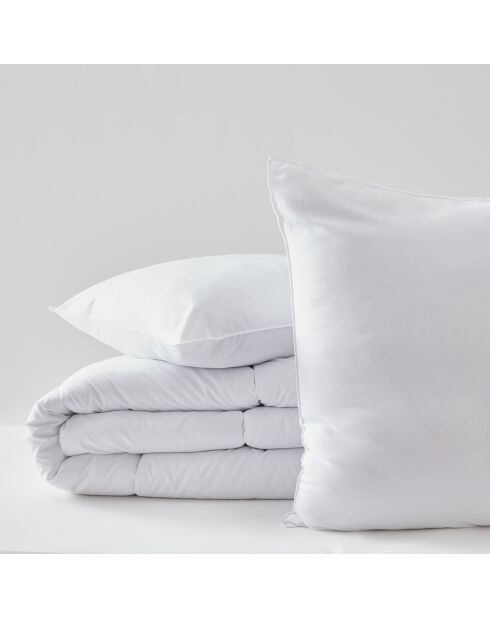 Paquete de edredón y 1 almohada Douffness de microfibra blanca