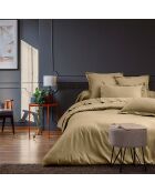 Parure housse de couette 100% Satin de Coton beige