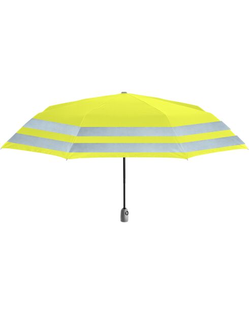 Paraguas reflectante de alta visibilidad, apertura/cierre automáticos, protección extra grande, borde reflectante amarillo