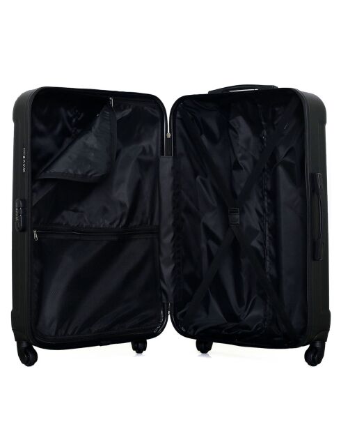 Valise Moyen Séjour 4 roues simples Elbe-A 60 cm noire