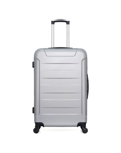Elbe-A Reisekoffer mit 4 Rädern, 60 cm, mit einem Rad, mittelstark, grau