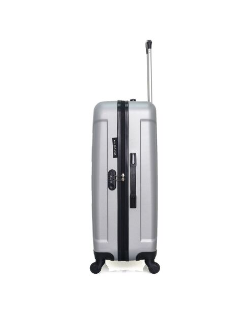 Elbe-A Reisekoffer mit 4 Rädern, 60 cm, mit einem Rad, mittelstark, grau